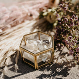 Ringkissen Sechseckig für Ringkästchen Oliv | zur Hochzeit personalisiert | Ringbox Kissen