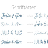 Ringkästchen Silber mit grauem Kissen | Ringbox aus Glas Eckig | zur Hochzeit personalisiert