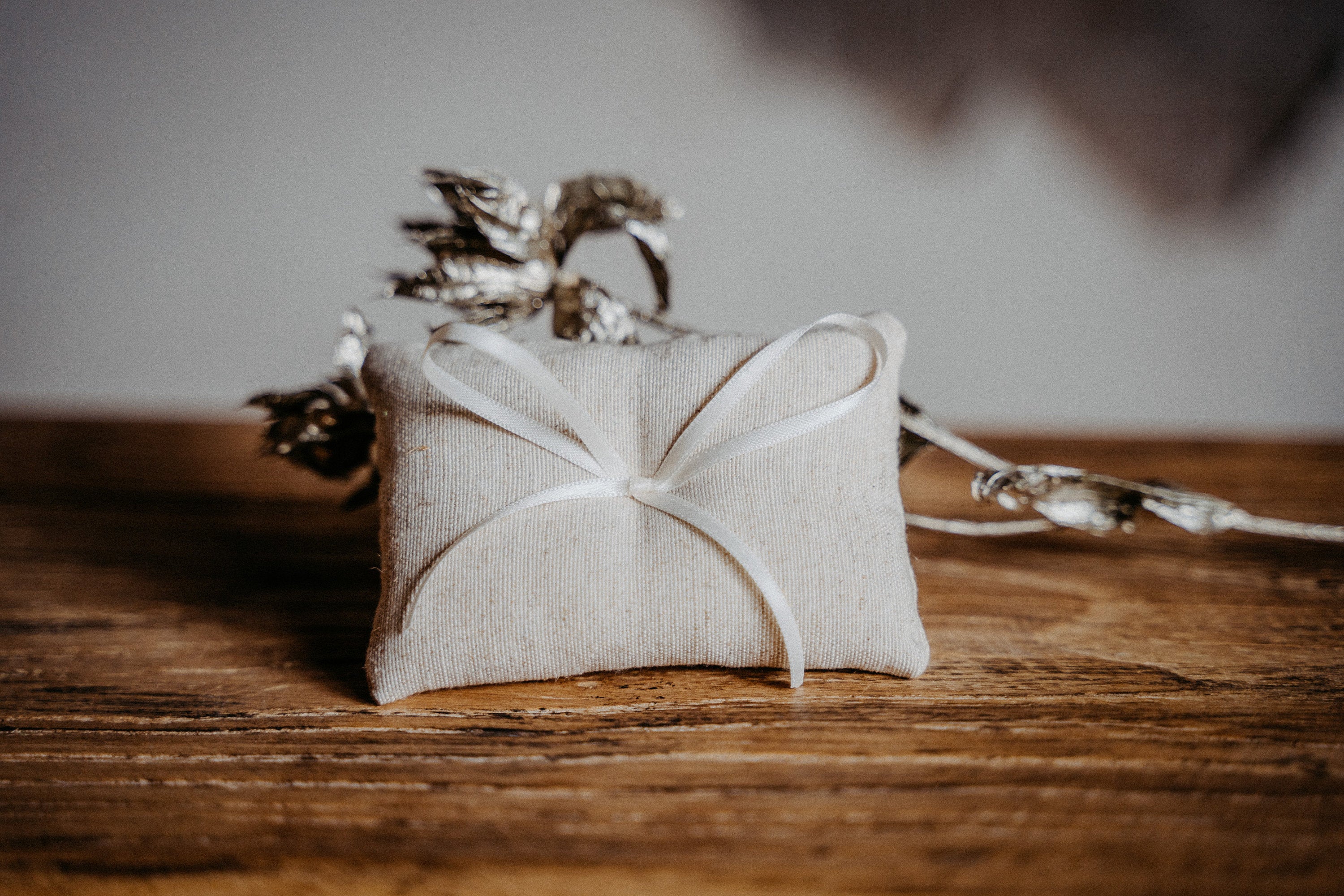 Ringkissen für Ringkästchen Sand | zur Hochzeit personalisiert | Ringbox Kissen