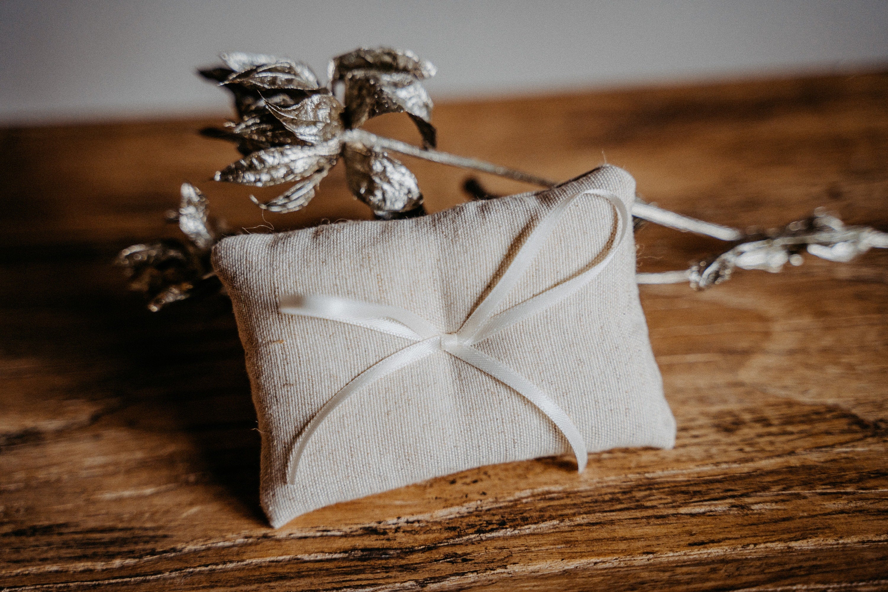 Ringkissen für Ringkästchen Sand | zur Hochzeit personalisiert | Ringbox Kissen