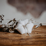 Ringkissen Sechseckig für Ringkästchen | zur Hochzeit personalisiert in verschiedenen Farben | Ringbox Kissen