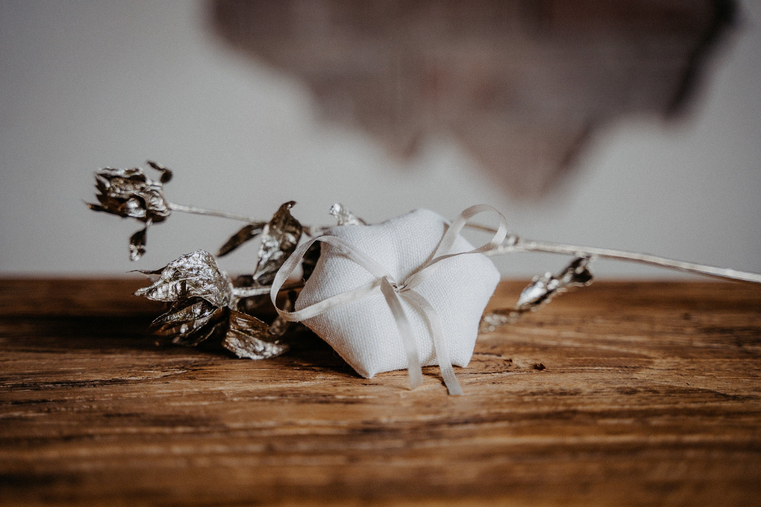 Ringkissen Sechseckig für Ringkästchen | zur Hochzeit personalisiert in verschiedenen Farben | Ringbox Kissen