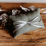 Ringkissen für Ringkästchen Oliv | zur Hochzeit personalisiert | Ringbox Kissen