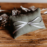 Ringkissen für Ringkästchen Oliv | zur Hochzeit personalisiert | Ringbox Kissen