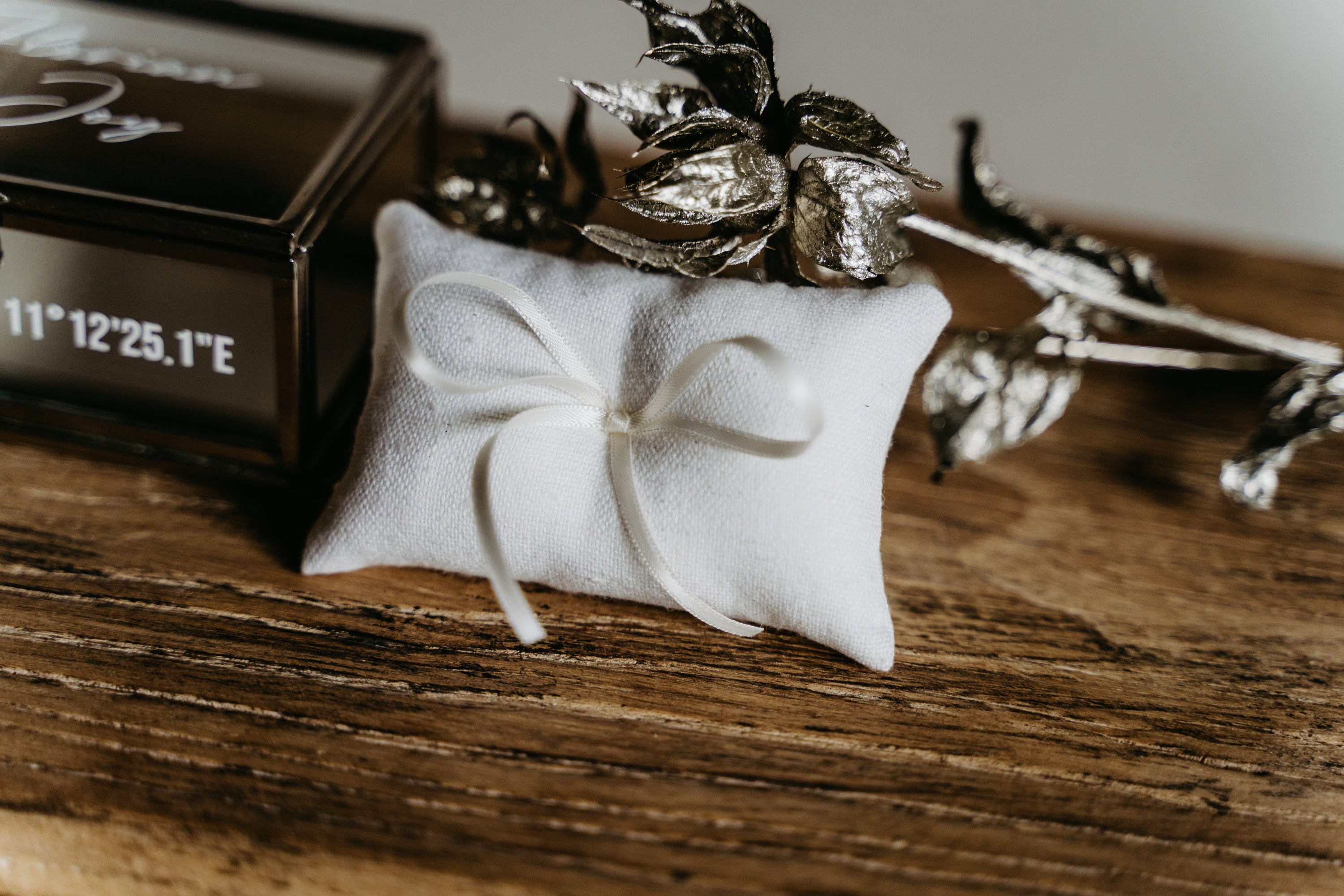 Ringkissen für Ringkästchen Creme | zur Hochzeit personalisiert | Ringbox Kissen
