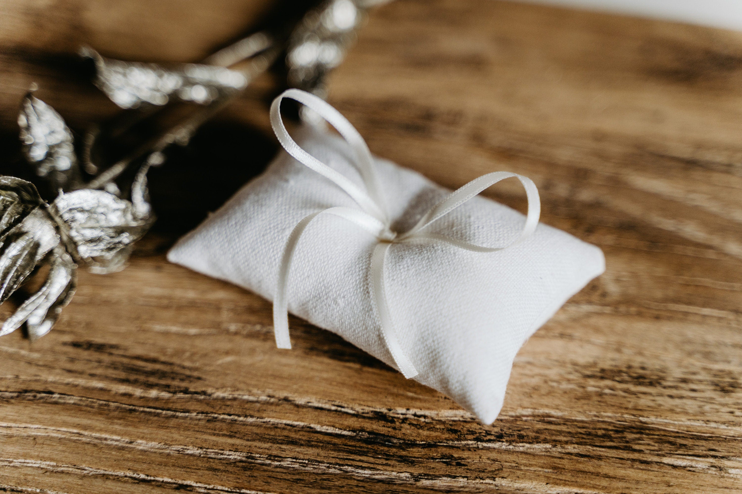 Ringkissen für Ringkästchen Creme | zur Hochzeit personalisiert | Ringbox Kissen