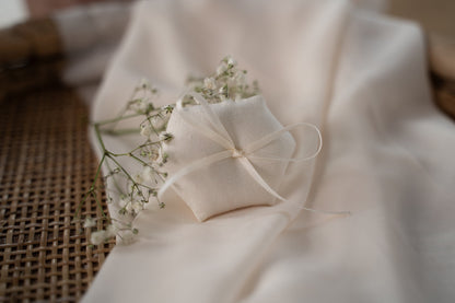 Ringkissen Sechseckig für Ringkästchen | zur Hochzeit personalisiert in verschiedenen Farben | Ringbox Kissen