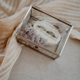 Ringkästchen Silber | Ringbox aus Glas Eckig optional mit Ringhalter| zur Hochzeit personalisiert