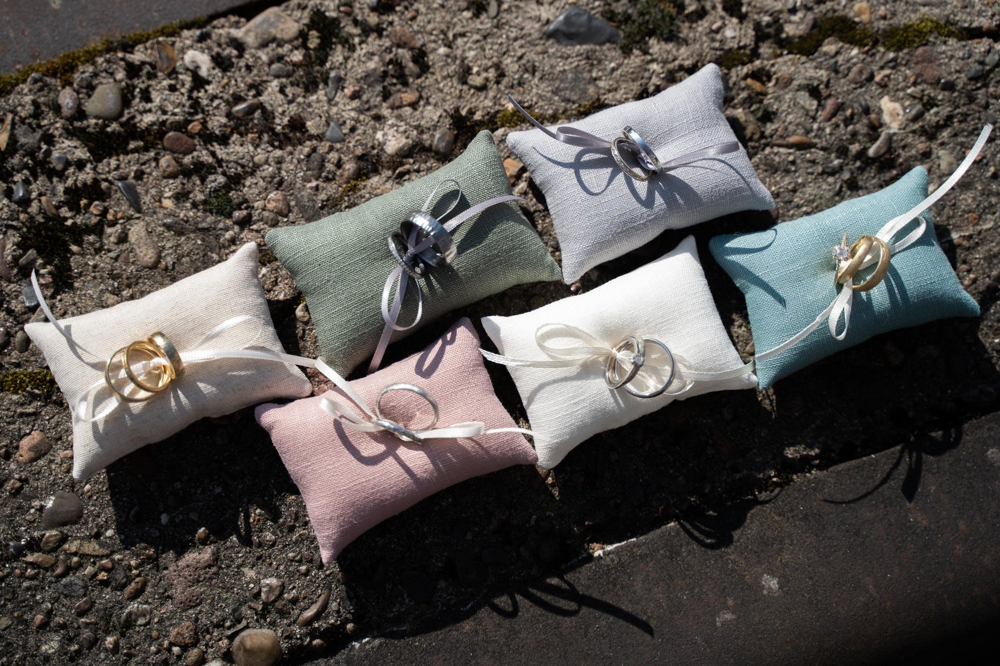 Ringkissen für Ringkästchen | zur Hochzeit personalisiert in verschiedenen Farben | Ringbox Kissen