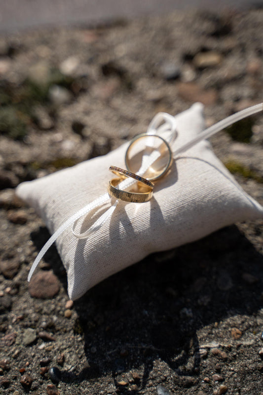 Ringkissen für Ringkästchen Sand | zur Hochzeit personalisiert | Ringbox Kissen