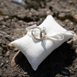 Ringkissen für Ringkästchen Creme | zur Hochzeit personalisiert | Ringbox Kissen
