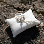Ringkissen für Ringkästchen Creme | zur Hochzeit personalisiert | Ringbox Kissen