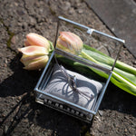 Ringkästchen Silber | Ringbox aus Glas Eckig | zur Hochzeit personalisiert