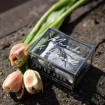 Ringkästchen Silber | Ringbox aus Glas Eckig | zur Hochzeit personalisiert