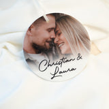 Personalisierter Fotoanhänger aus Keramik I Geschenk mit Foto I Weihnachtsornament I Hochzeit, Weihnachten, Haustier, handgefertigt