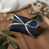 Ringkissen für Ringbox | Hochzeit personalisiert | Seidenband, verschiedene Farben | Handgemachtes Kissen für Eheringe