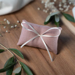 Ringkissen für Ringbox | Hochzeit personalisiert | Seidenband, verschiedene Farben | Handgemachtes Kissen für Eheringe