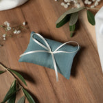 Ringkissen für Ringbox | Hochzeit personalisiert | Seidenband, verschiedene Farben | Handgemachtes Kissen für Eheringe