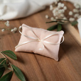 Ringkissen für Ringbox | Hochzeit personalisiert | Seidenband, verschiedene Farben | Handgemachtes Kissen für Eheringe