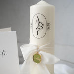 Hochzeits-Set für die Trauung – Traukerze, Ringbox & Ehegelübde, personalisiertes Geschenk