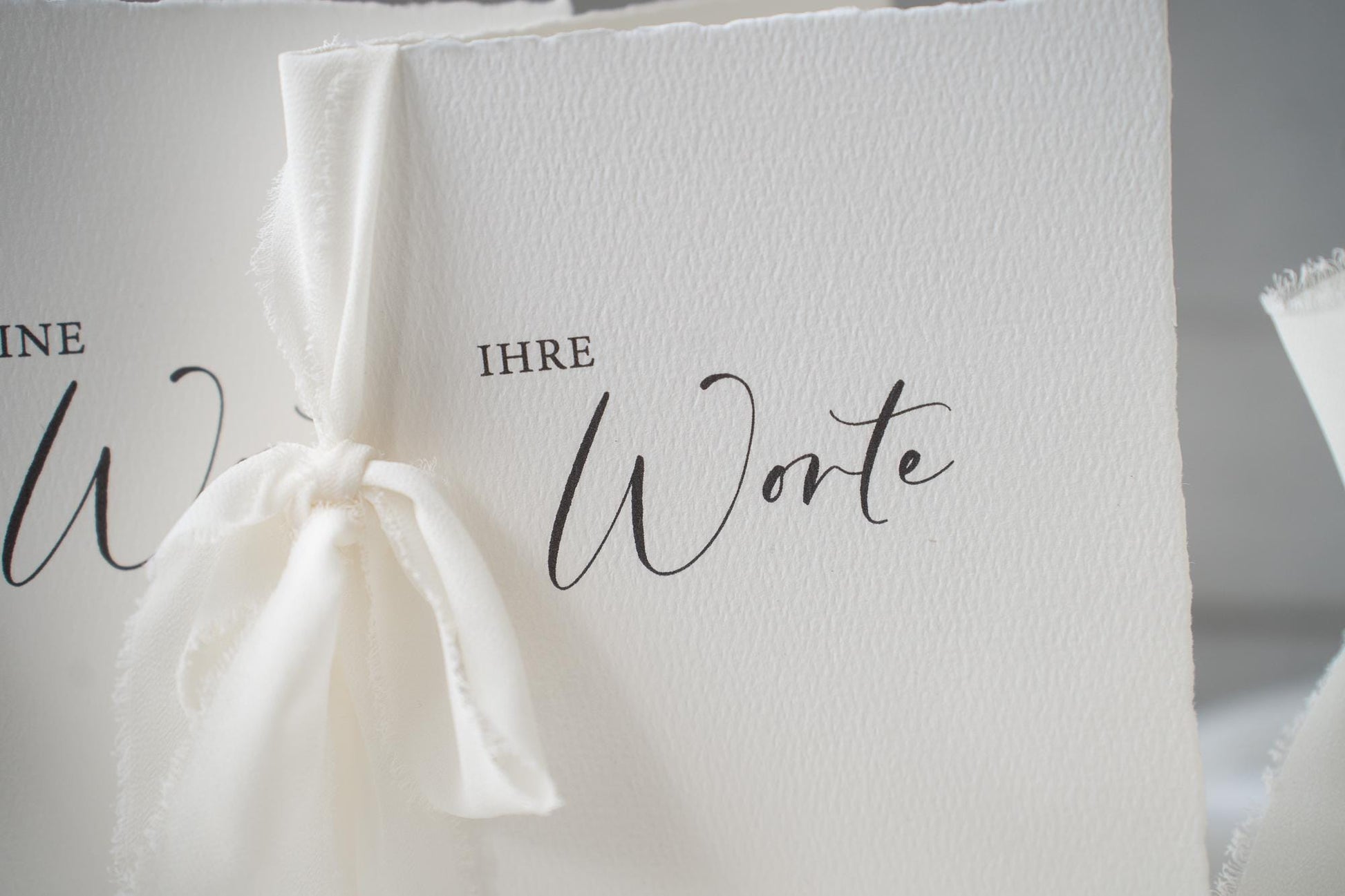Personalisierte Eheversprechen zur Hochzeit – Gelübde auf Büttenpapier DIN A5 mit Chiffonschleife