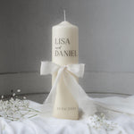 Hochzeitskerze personalisiert mit Namen und Datum | Kerze Hochzeit Geschenk | Trauungskerze für Brautpaar | Hochzeit Deko Kerze graviert