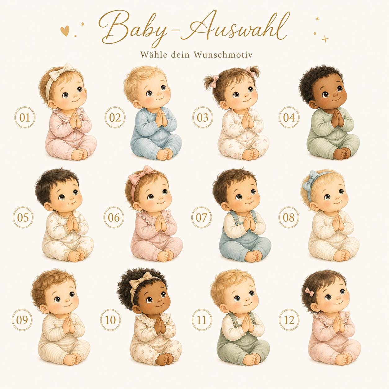 Taufkerze personalisiert mit Kinderillustration passend zu deinem Kind | Name, Datum & Taufspruch | modernes Taufgeschenk Mädchen Junge