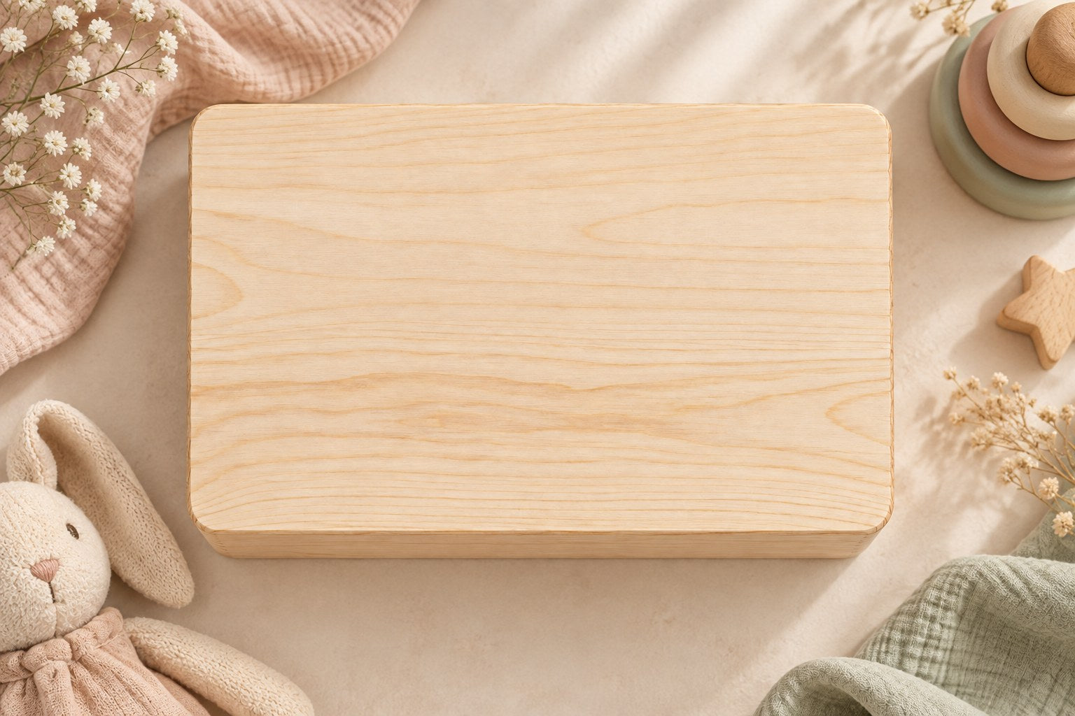 Live-Vorschau: Holz-Erinnerungskiste mit eurer Personalisierung